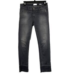 CLOSED gray washed Starlet raw hem slim straight denim jeans size 28